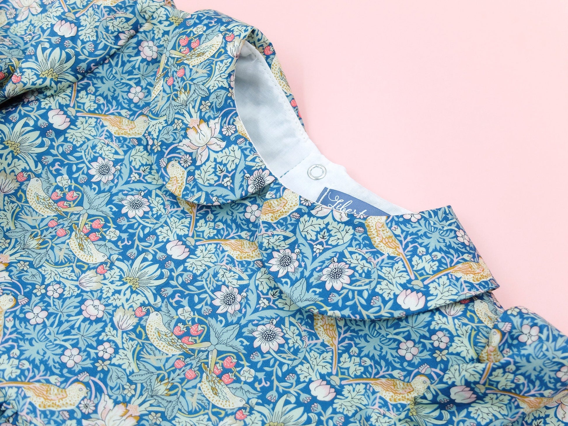 Liberty bubble romper - Unisex baby Bubble - Peter Pan collar romper - long sleeve baby romper - Liberty fabric print - cotton tana lawn