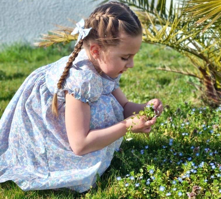 Liberty Print Dress, Peter Pan Collar, Liberty of London, Floral Print dress, Christening Dress, First Birthday Dress, Liberty baby Clothes