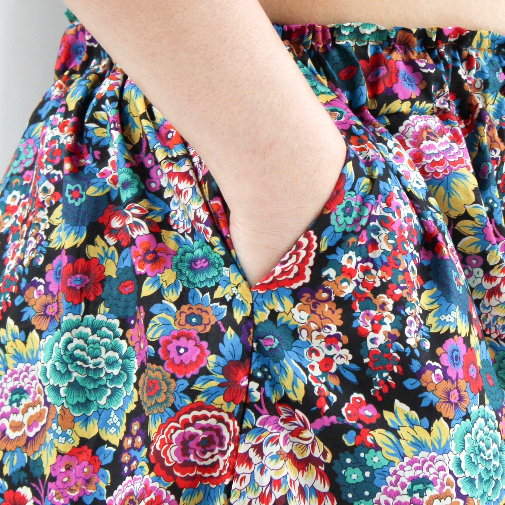 LIBERTY Woman Palazzo Pants - Liberty of London cotton wide leg pants - Liberty Pajama Pants - Liberty Floral Print Fabric - Lounge Pants