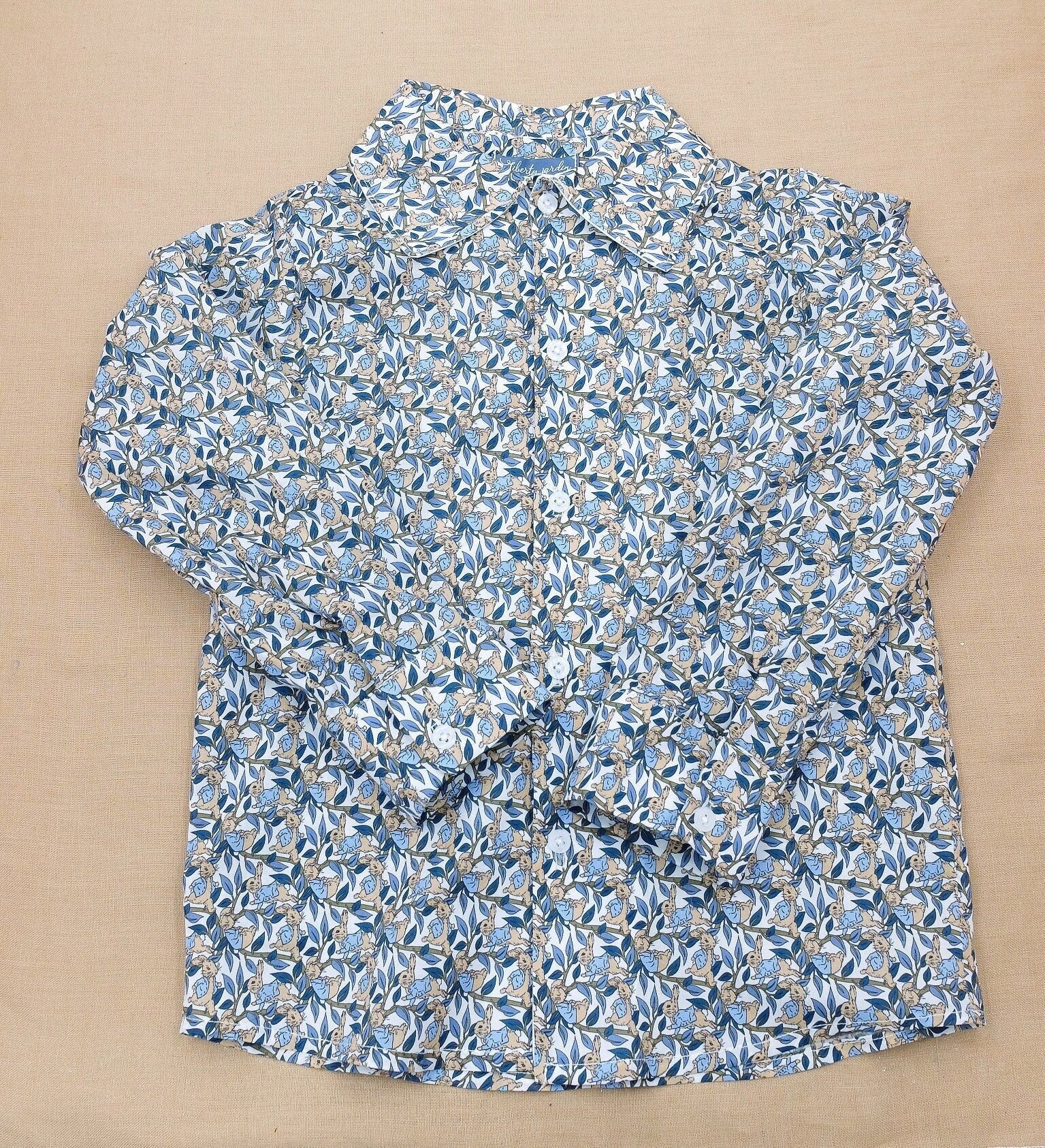 Long Sleeve Button Up Boy Shirt - Liberty of London Fabric Print Shirt - Floral Print - Animal Print - Back To School - Button Through Shirt