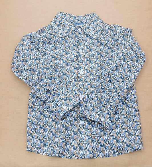 Long Sleeve Button Up Boy Shirt - Liberty of London Fabric Print Shirt - Floral Print - Animal Print - Back To School - Button Through Shirt