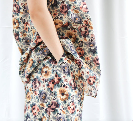 Liberty London Women Palazzo Pants Floral Print Wide Leg Pants With Pockets