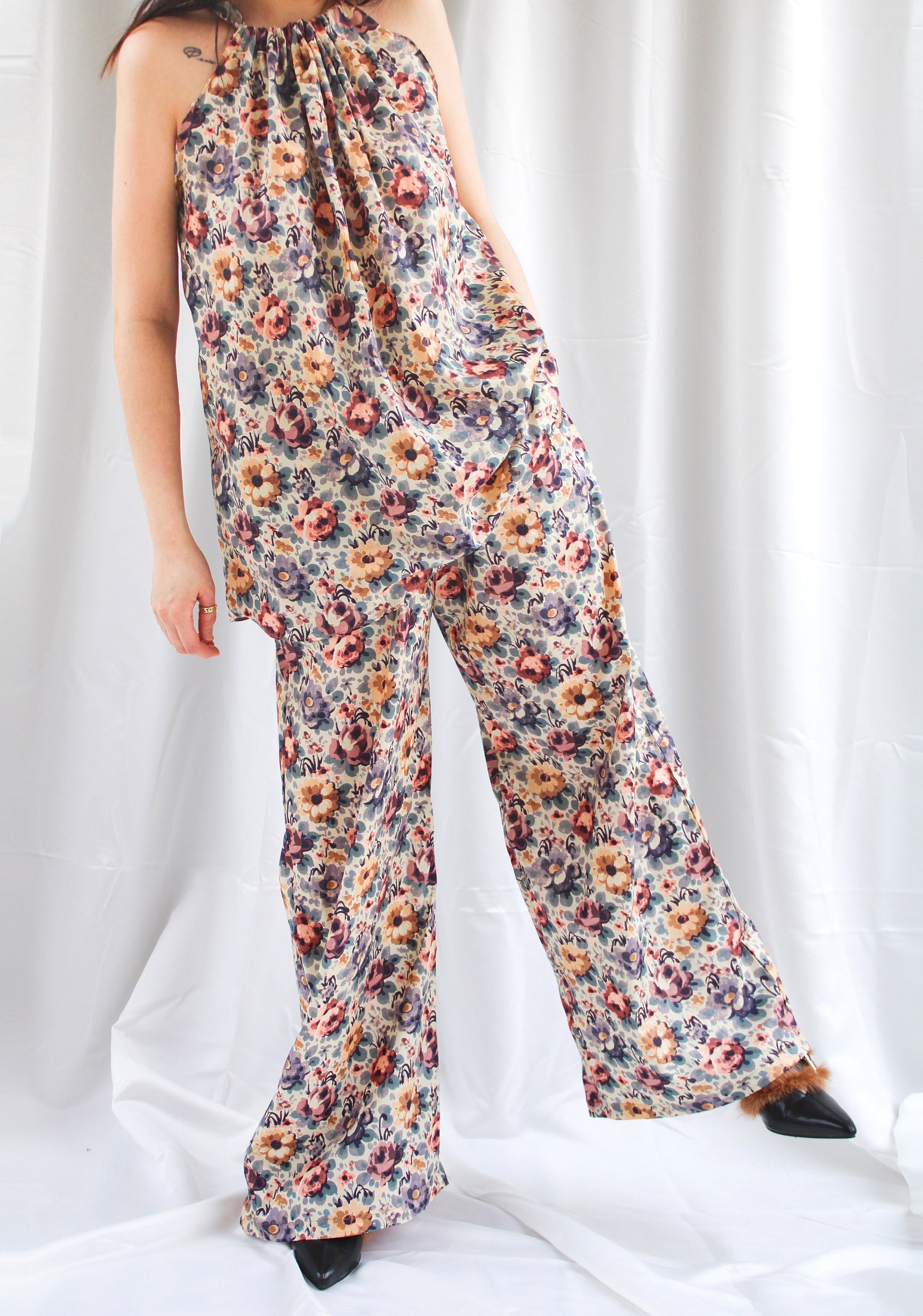 SAMPLE SALE Liberty women blouse, ruffle blouse, sleeveless blouse, liberty print blouse, liberty of London, woman summer top, floral blouse