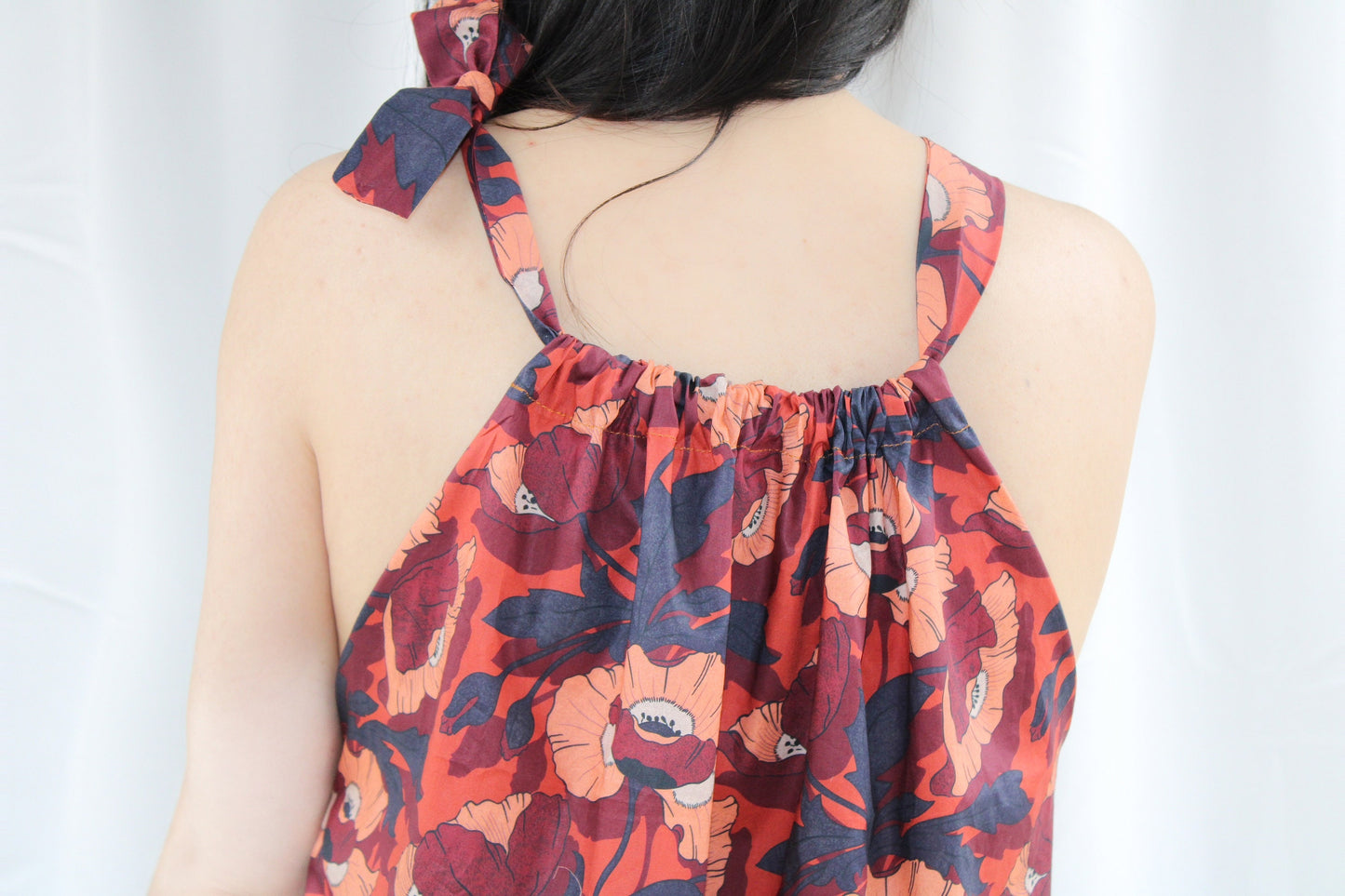 SAMPLE SALE Liberty London women smock summer top floral print blouse cotton silky tana lawn silky cotton tana lawn