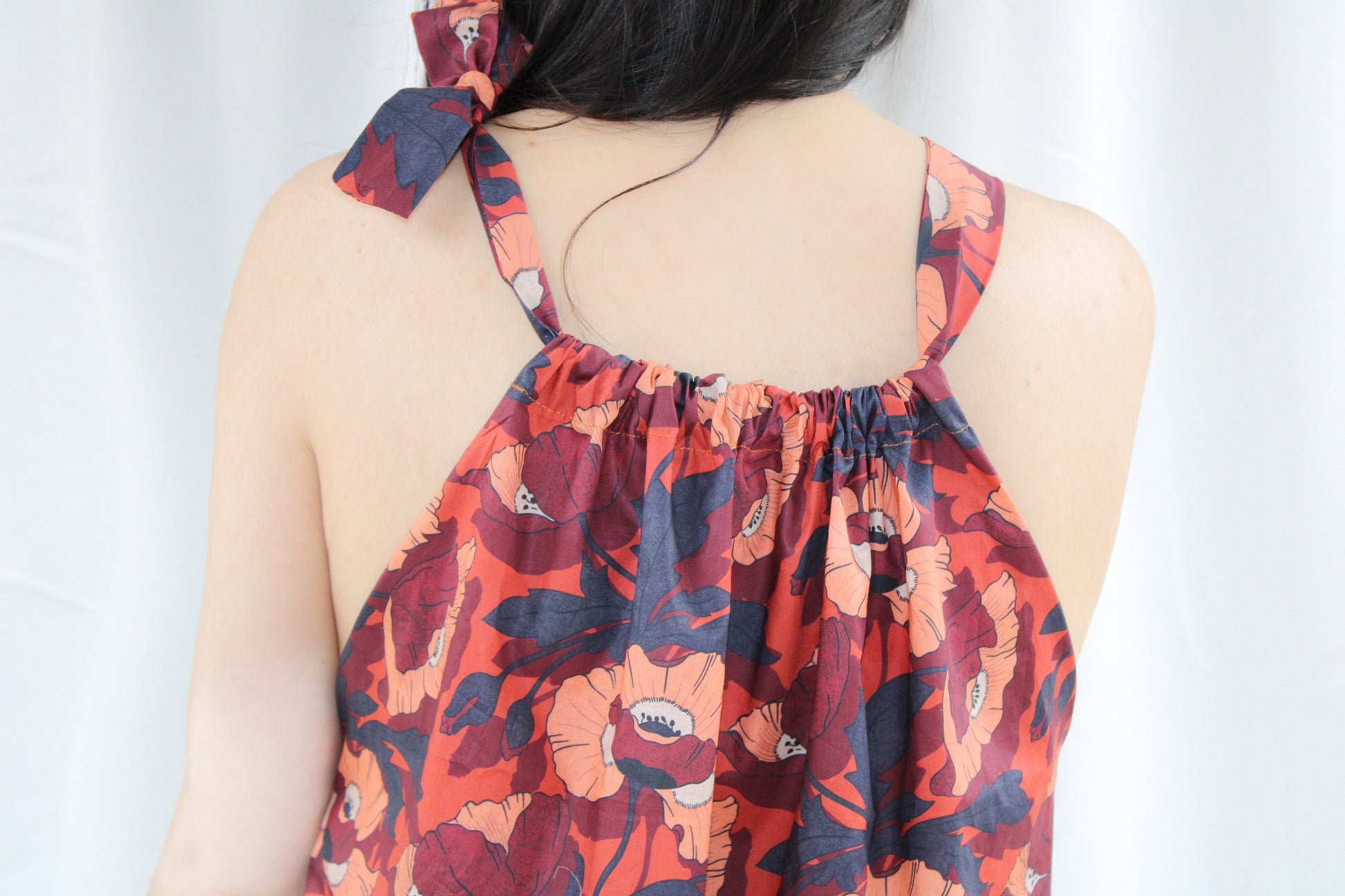 SAMPLE SALE Liberty London women smock summer top floral print blouse cotton silky tana lawn silky cotton tana lawn