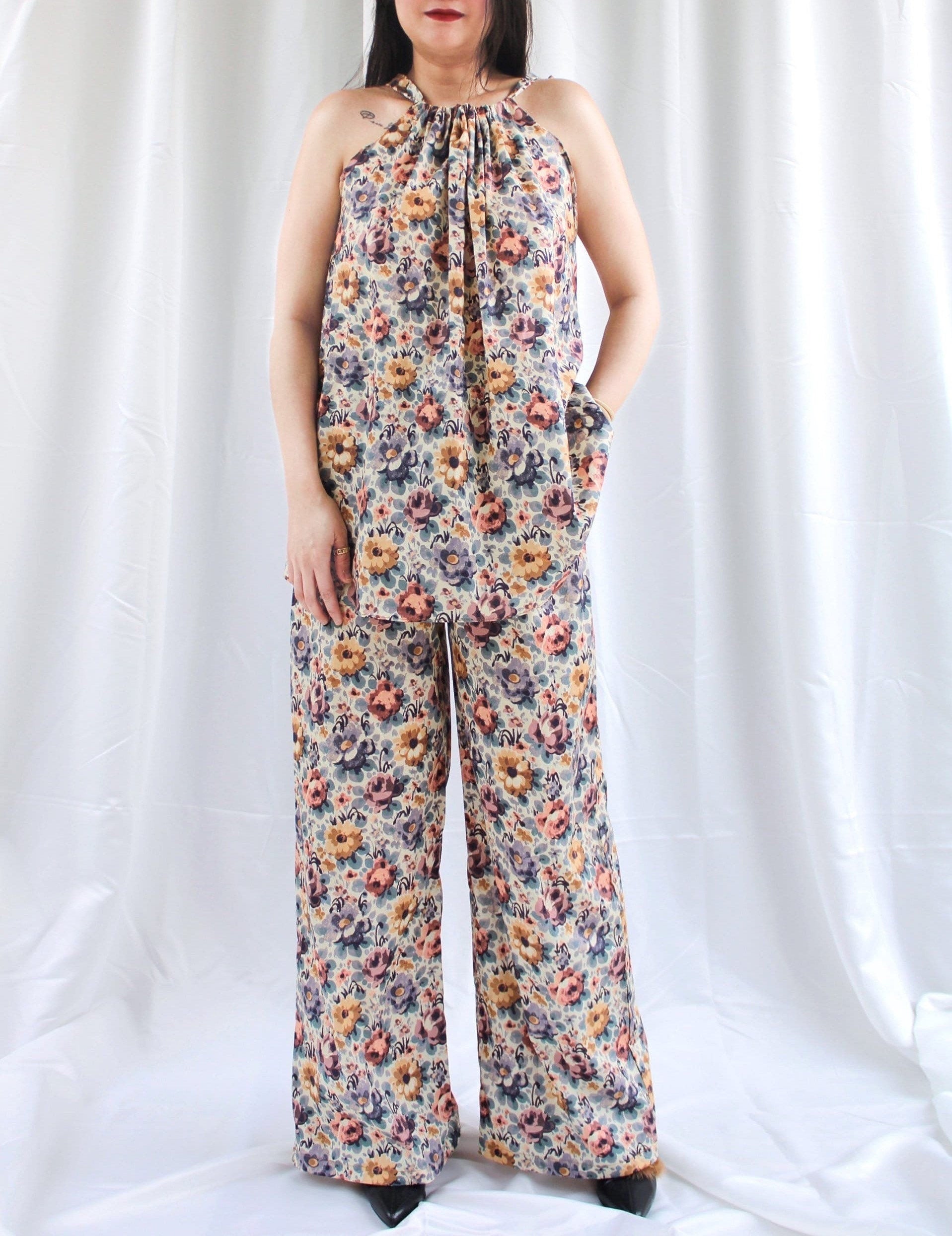 SAMPLE SALE Liberty London women smock summer top floral print blouse cotton silky tana lawn silky cotton tana lawn