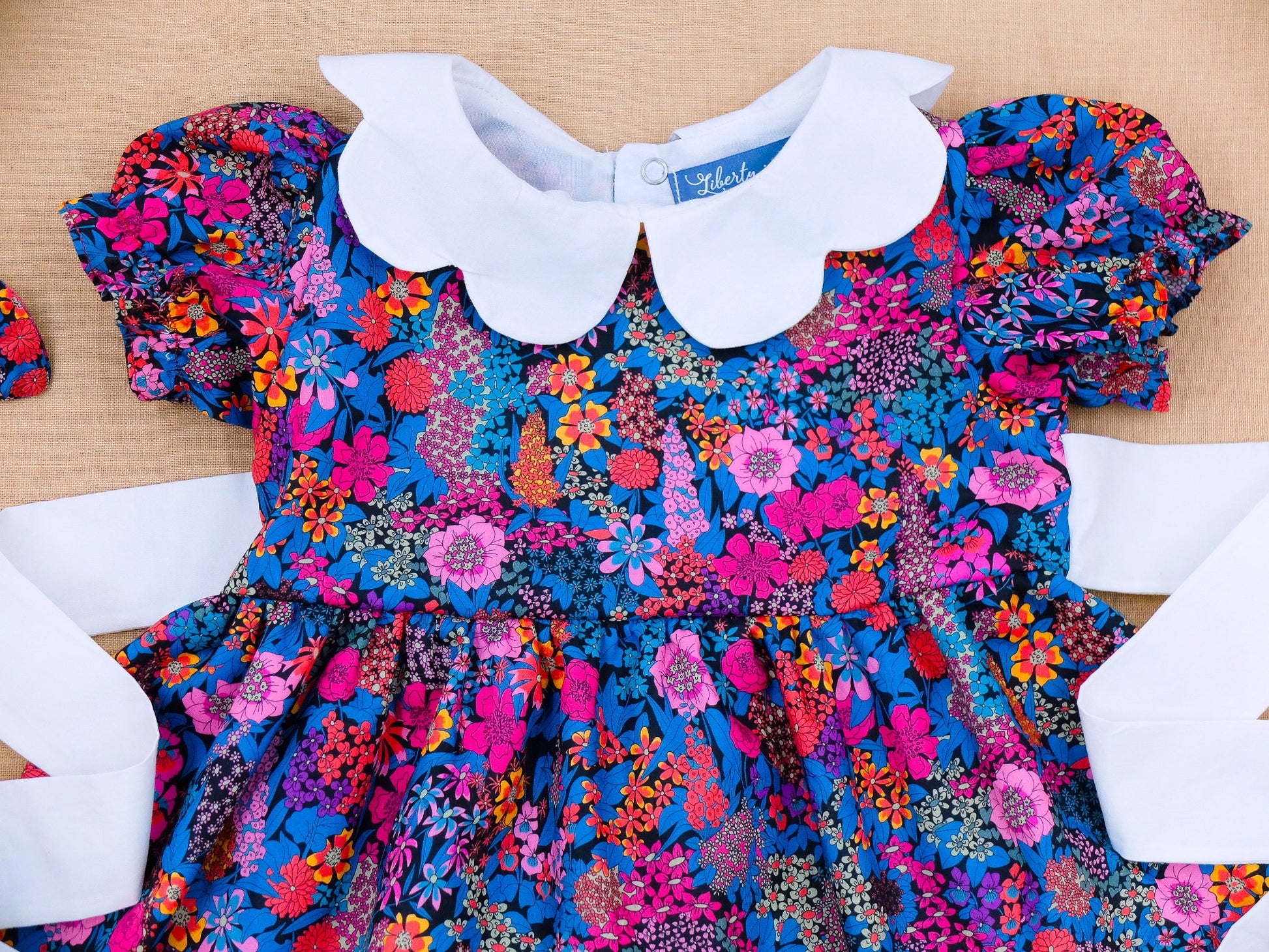 Liberty London dress - Floral Print Girl Dress - Baptism dress - christening dress- first birthday dress - Liberty London Tana lawn