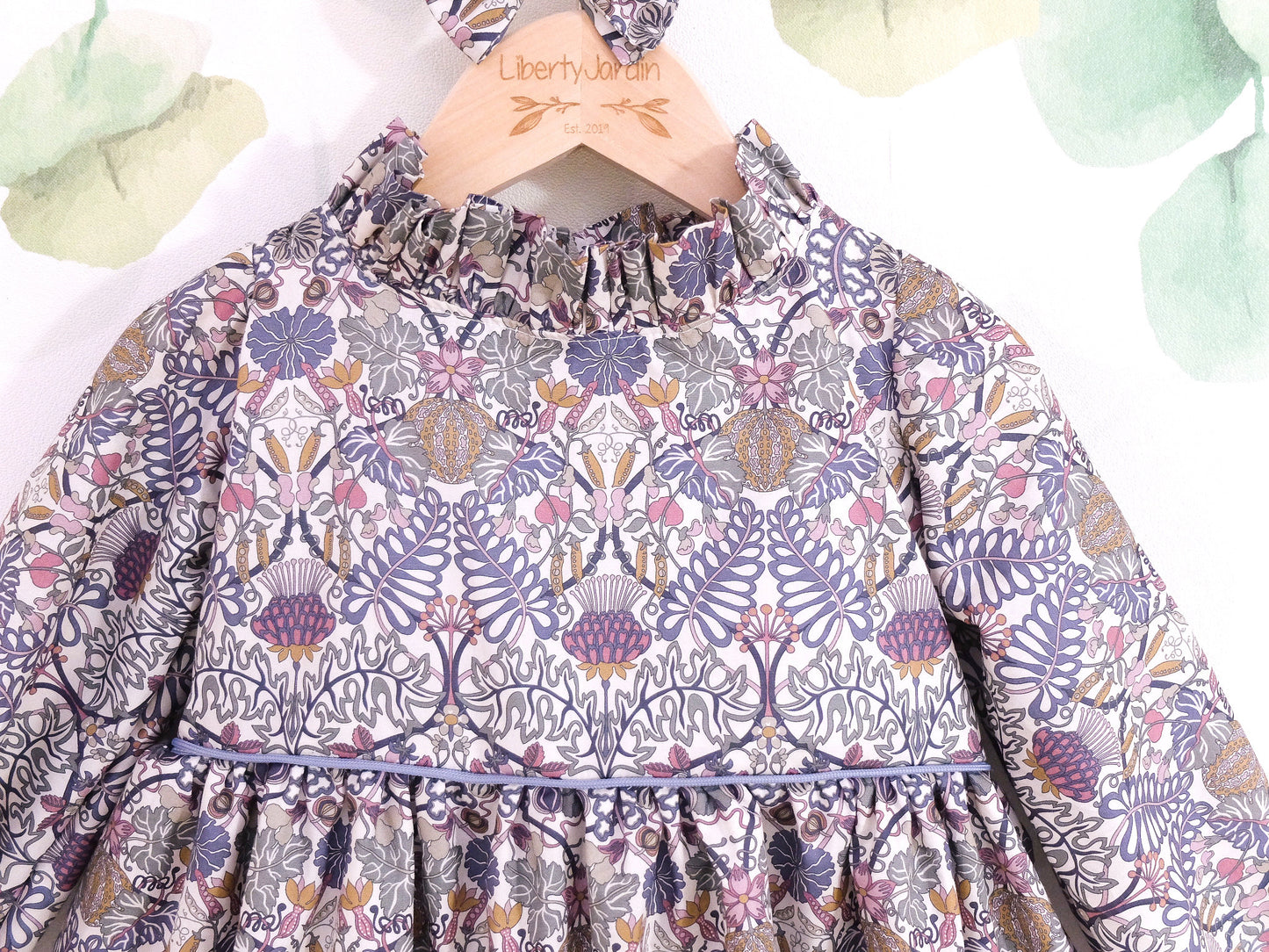 Liberty of London little girl dress organic cotton, floral animal print wedding baptism christening baby outfits first birthday long sleeves short sleeves, eastern thanksgiving halloween Christmas gift new born ruffle Peter Pan scalloped petal collar