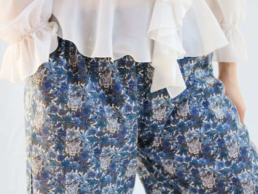LIBERTY Woman Palazzo Pants - Liberty of London cotton wide leg pants - Liberty Pajama Pants - Liberty Floral Print Fabric - Lounge Pants