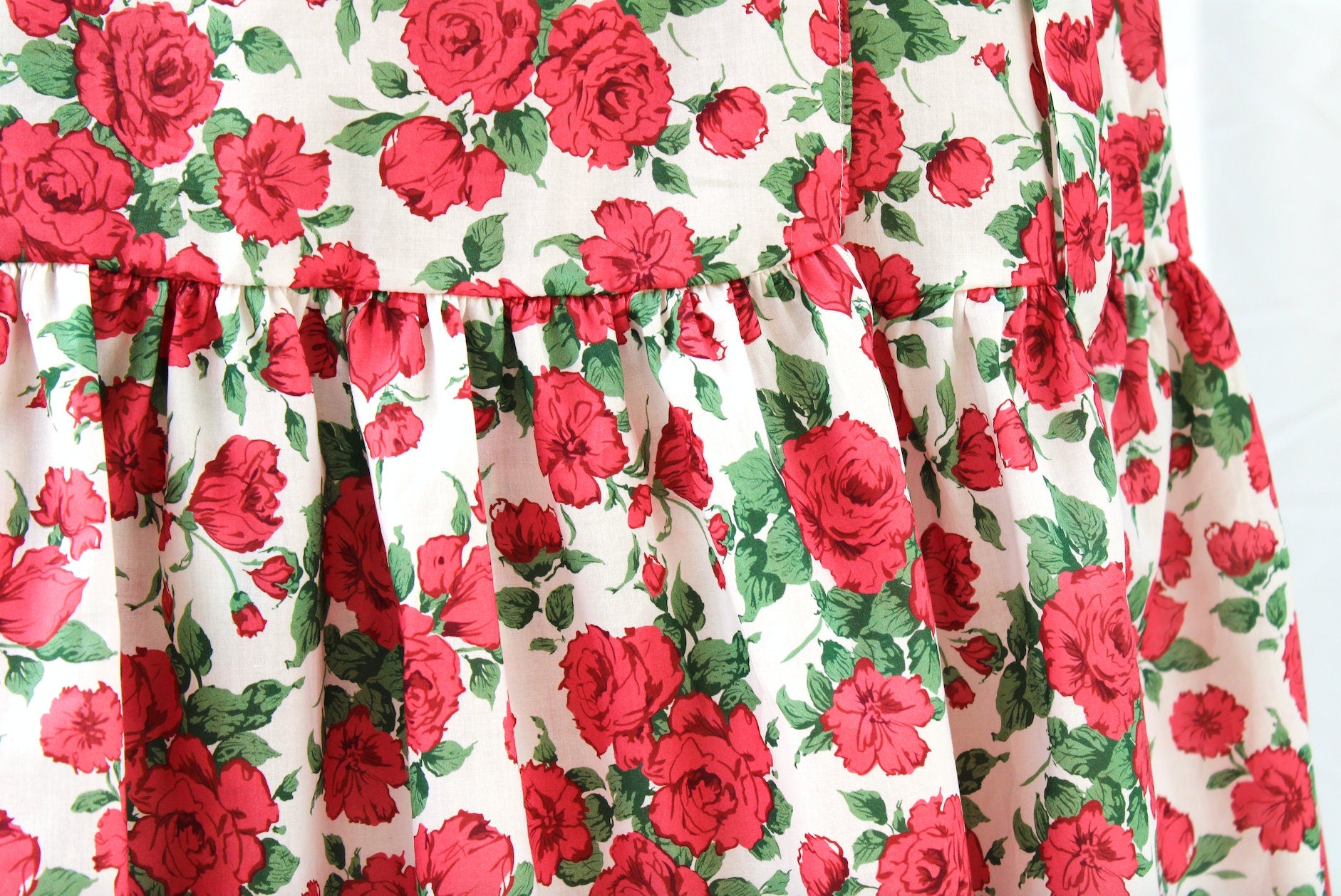 SAMPLE SALE Liberty London women wrap midi dress short puffy sleeves floral print cotton silky tana lawn