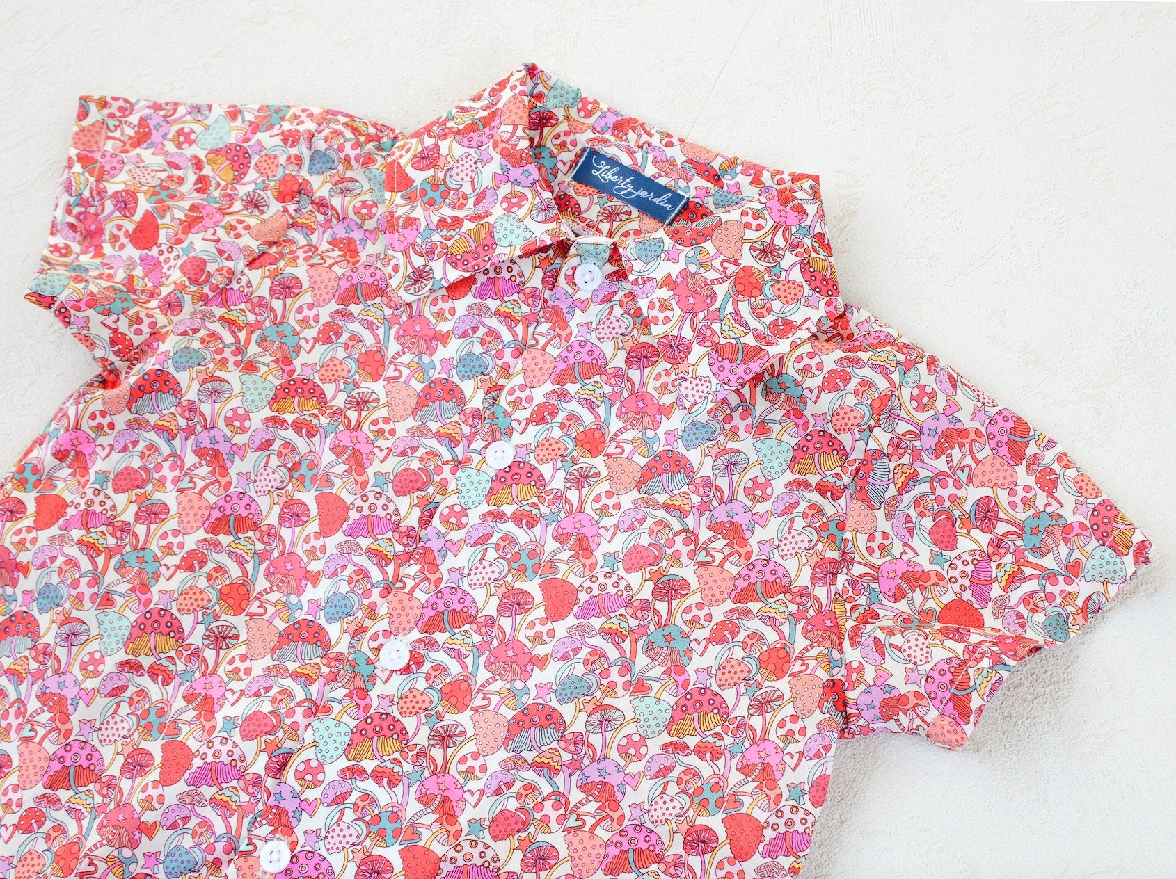 Liberty of London button through boy shirt organic cotton, floral animal print, wedding baptism christening boy outfits back to school first birthday boy gift classic boy shirt long sleeves short sleeves, eastern thanksgiving halloween Christmas gift