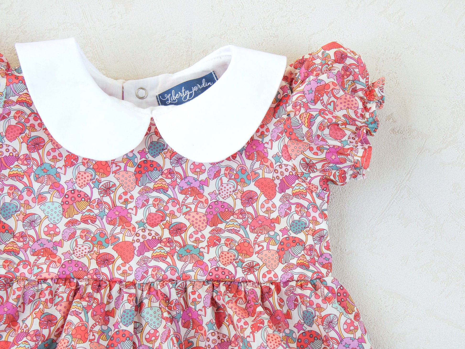 Liberty Baby Romper, Liberty Baby Bubble, Liberty of London, Liberty Print Fabric, Liberty Floral Print, Peter Pan Collar, First Birthday
