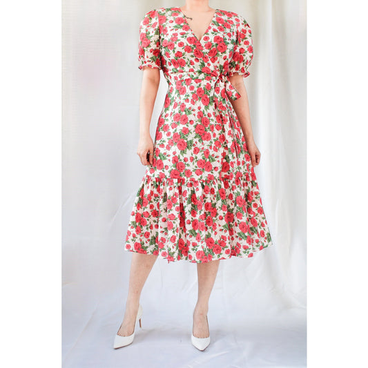 Liberty of London women dress maxi midi mid length tana lawn cotton floral animal print button through puffy short long half 3/4 sleeves sleeveless Peter Pan collar ruffle V-neck pussy bow tie classic daily wear elegant classy sexy  summer autumn