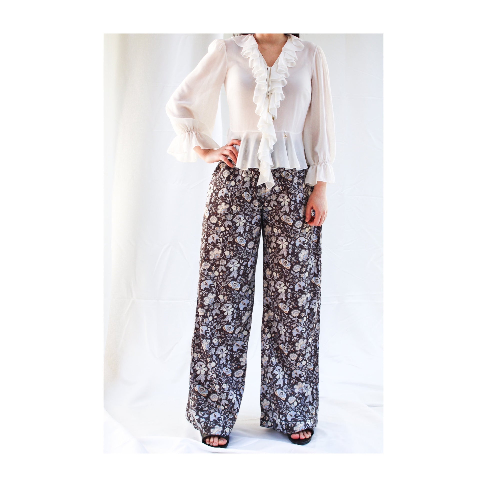 LIBERTY Woman Palazzo Pants - Liberty of London cotton wide leg pants - Liberty Pajama Pants - Liberty Floral Print Fabric - Lounge Pants