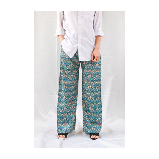 Liberty London Women Palazzo Pants Floral Print Wide Leg Pants With Pockets