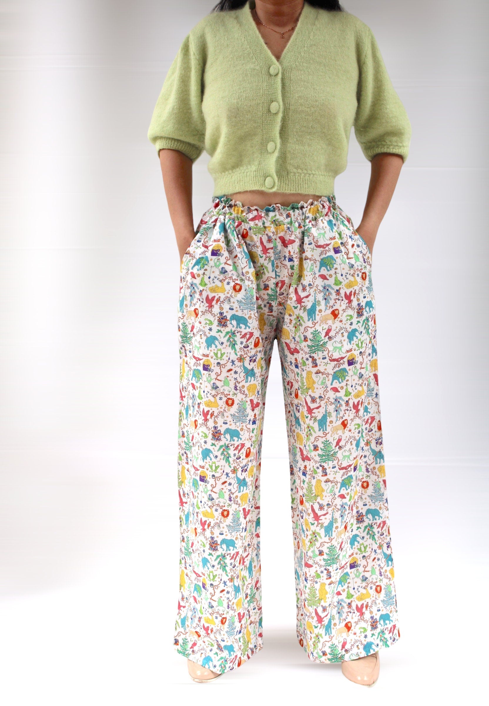 LIBERTY Woman Palazzo Pants - Liberty of London cotton wide leg pants - Liberty Pajama Pants - Liberty Floral Print Fabric - Lounge Pants