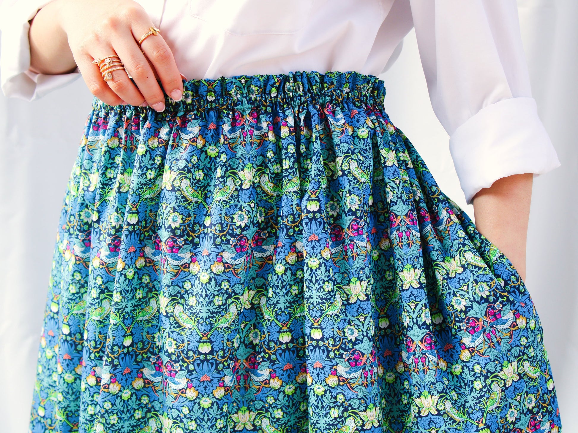 LIBERTY Midi Ruffle Skirt - Tiered Midi Skirt - Liberty of London Woman Midi Skirt - Liberty Print Fabric