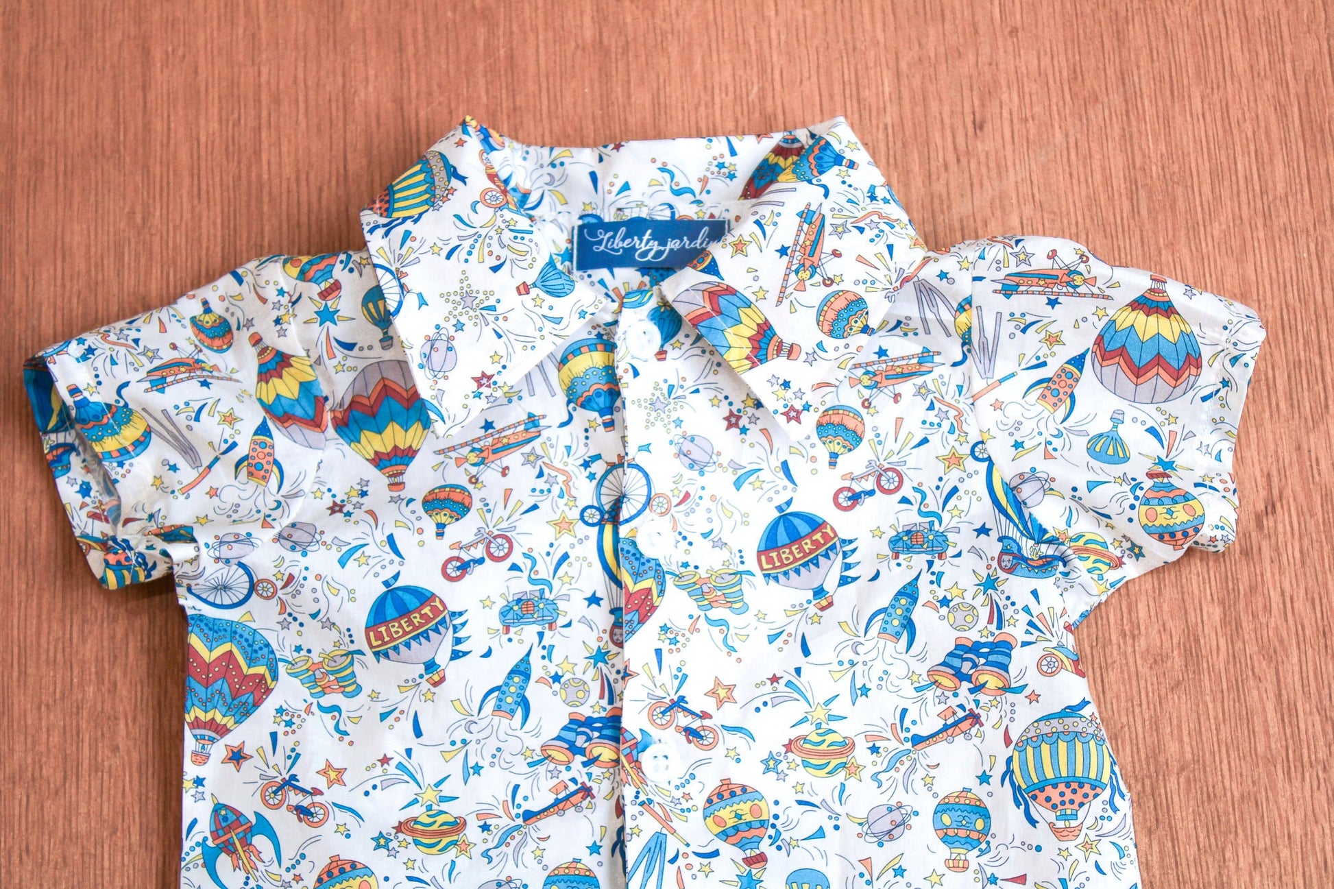 Liberty of London boy shirt with short sleeves button up