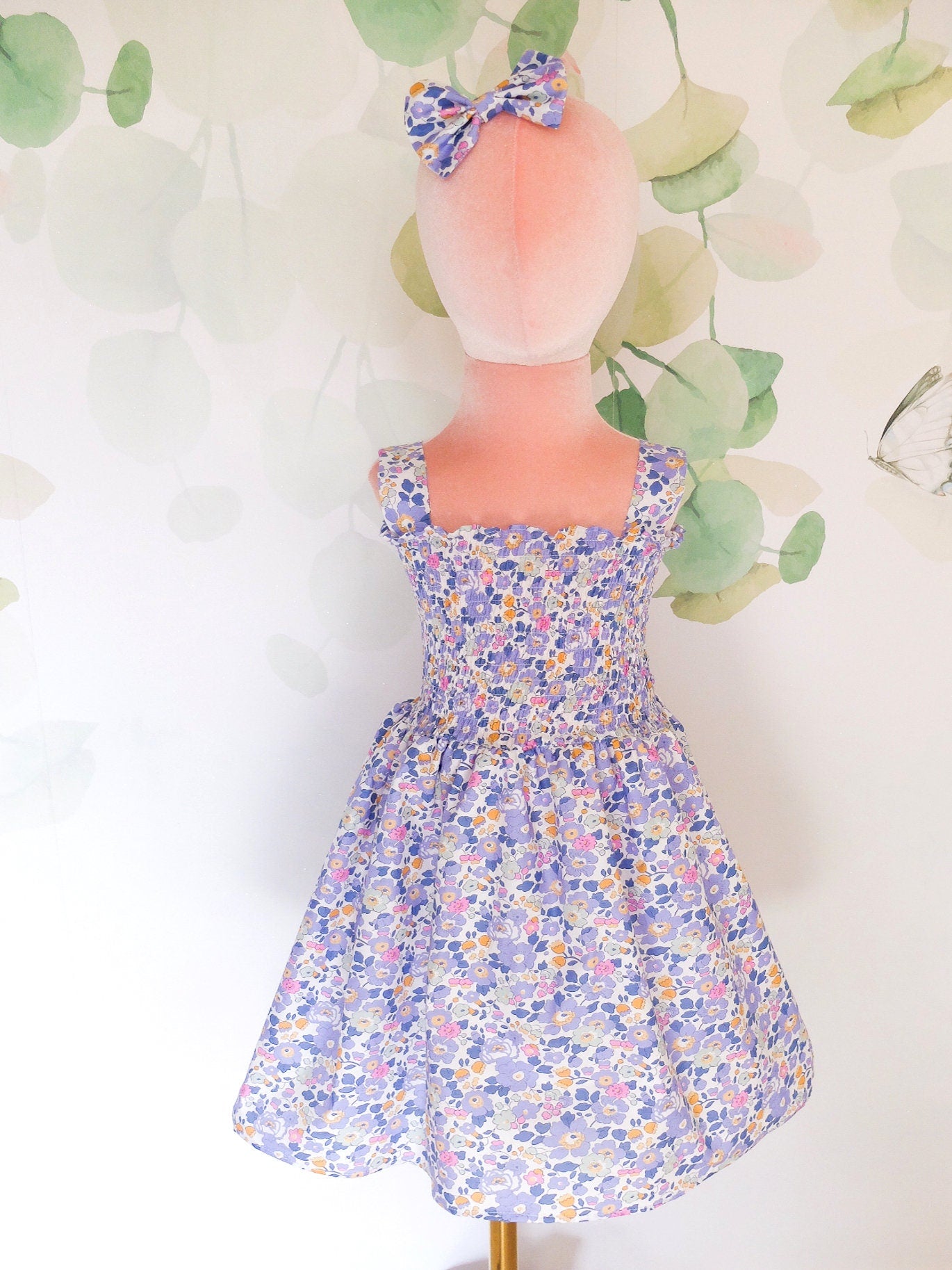 Liberty Floral Smock Dress - Liberty of London dress - Floral Print Baby Girl Dress - shirred dress - summer liberty dress - ditsy flower