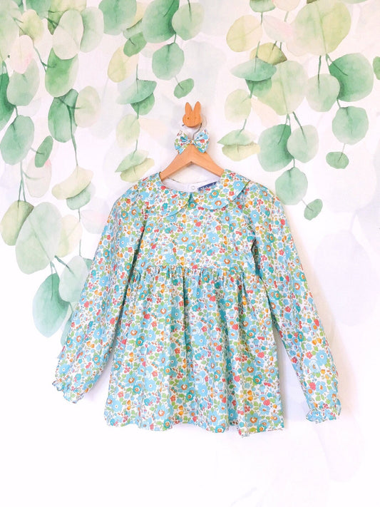 Liberty of London Girl Blouse Long Sleeves Peter Pan Collar
