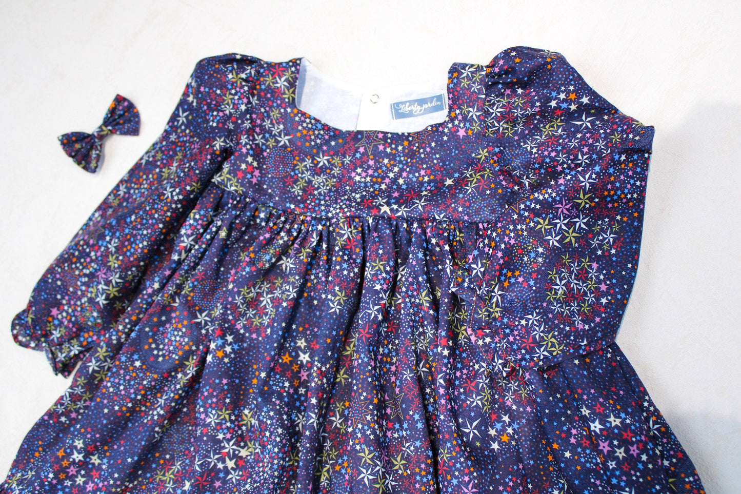 CHRISTMAS girl dress - Liberty of London Christmas dress - Christmas gift baby girls - Liberty cotton tana lawn - Long Sleeve Girl Dress
