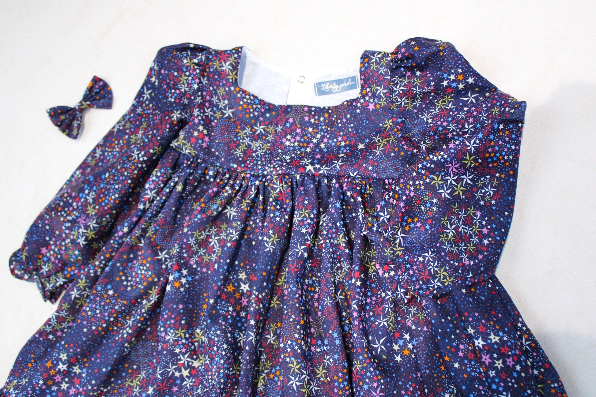 CHRISTMAS girl dress - Liberty of London Christmas dress - Christmas gift baby girls - Liberty cotton tana lawn - Long Sleeve Girl Dress