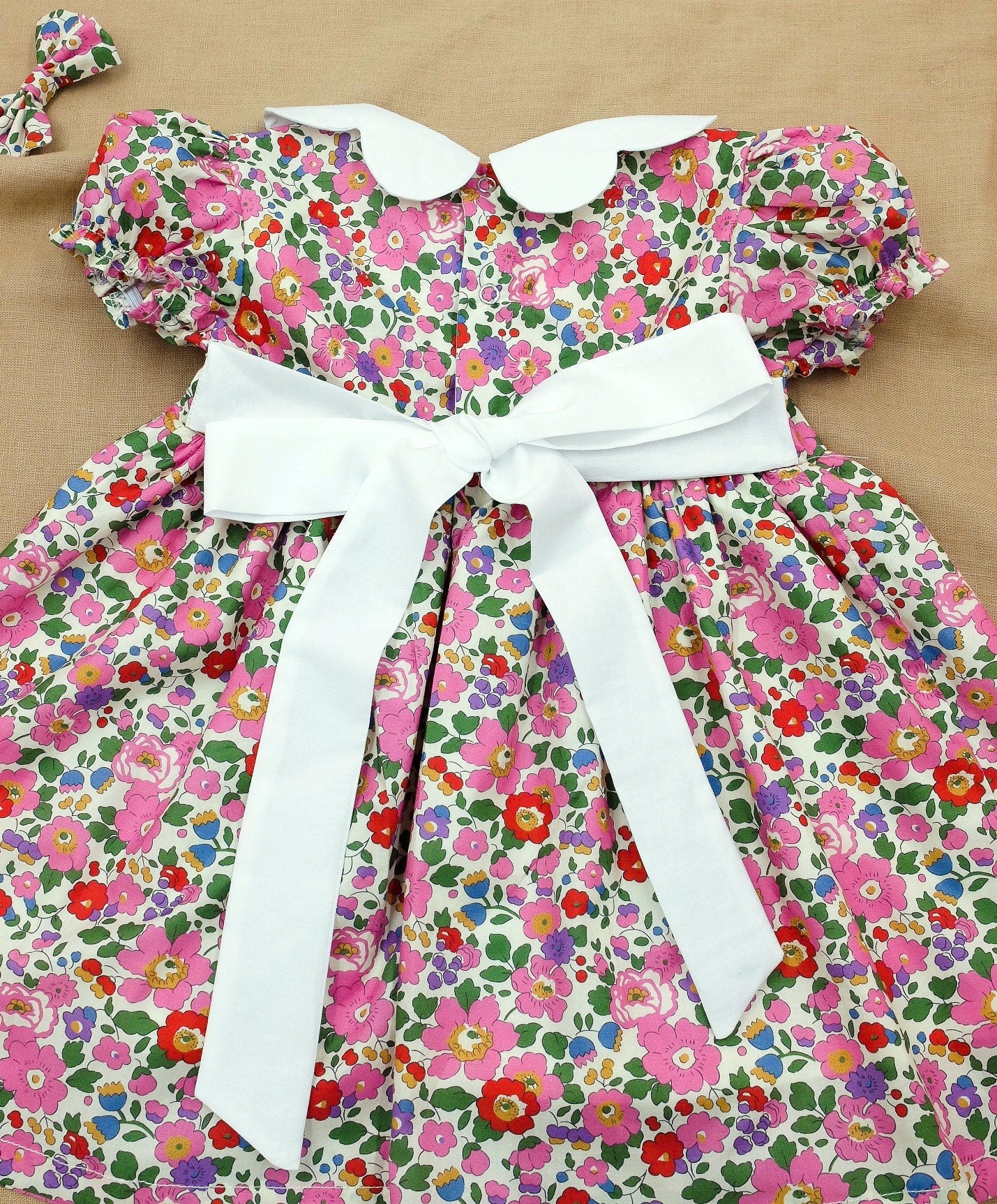 Liberty London dress - Floral Print Girl Dress - Christening dress for little girl - Baptism Dress - Liberty of London fabrics
