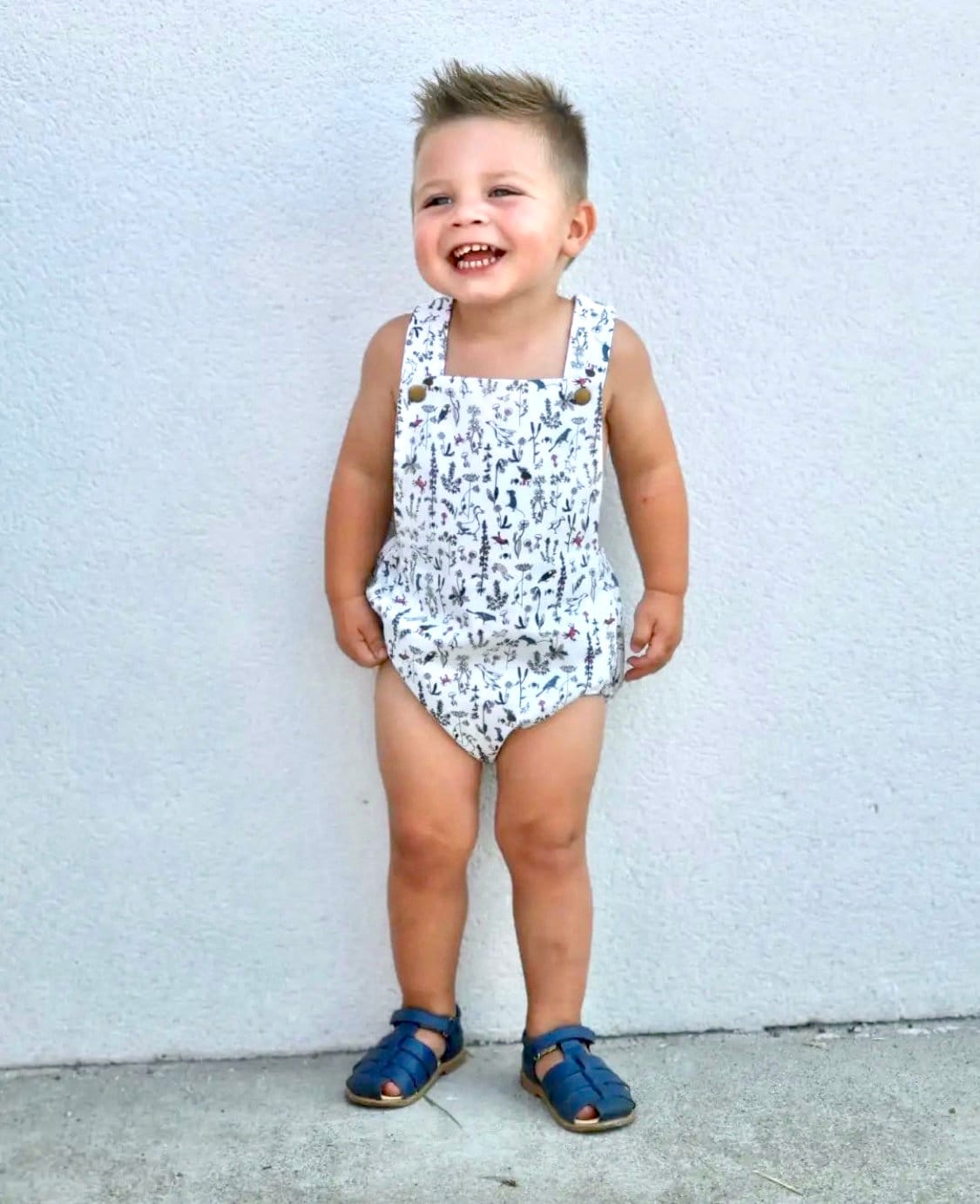 Suspender Unisex Baby Bubble Romper - Liberty of London Baby Bubble Romper - M and M bubbles - First Birthday - Christening Baptism Romper