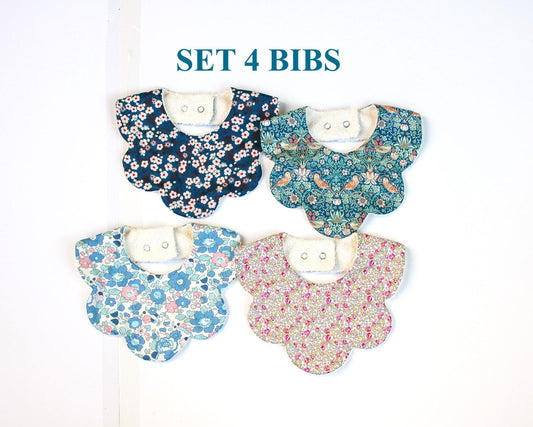 Liberty of London Set 4 baby bibs