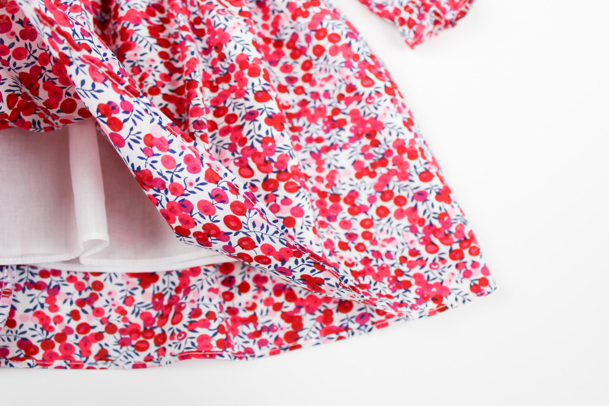 CHRISTMAS baby girl Dress - Liberty of London Floral Print Girl Dress - Long Sleeve Ruffle Collar - Liberty Print Fabric - Christmas gift