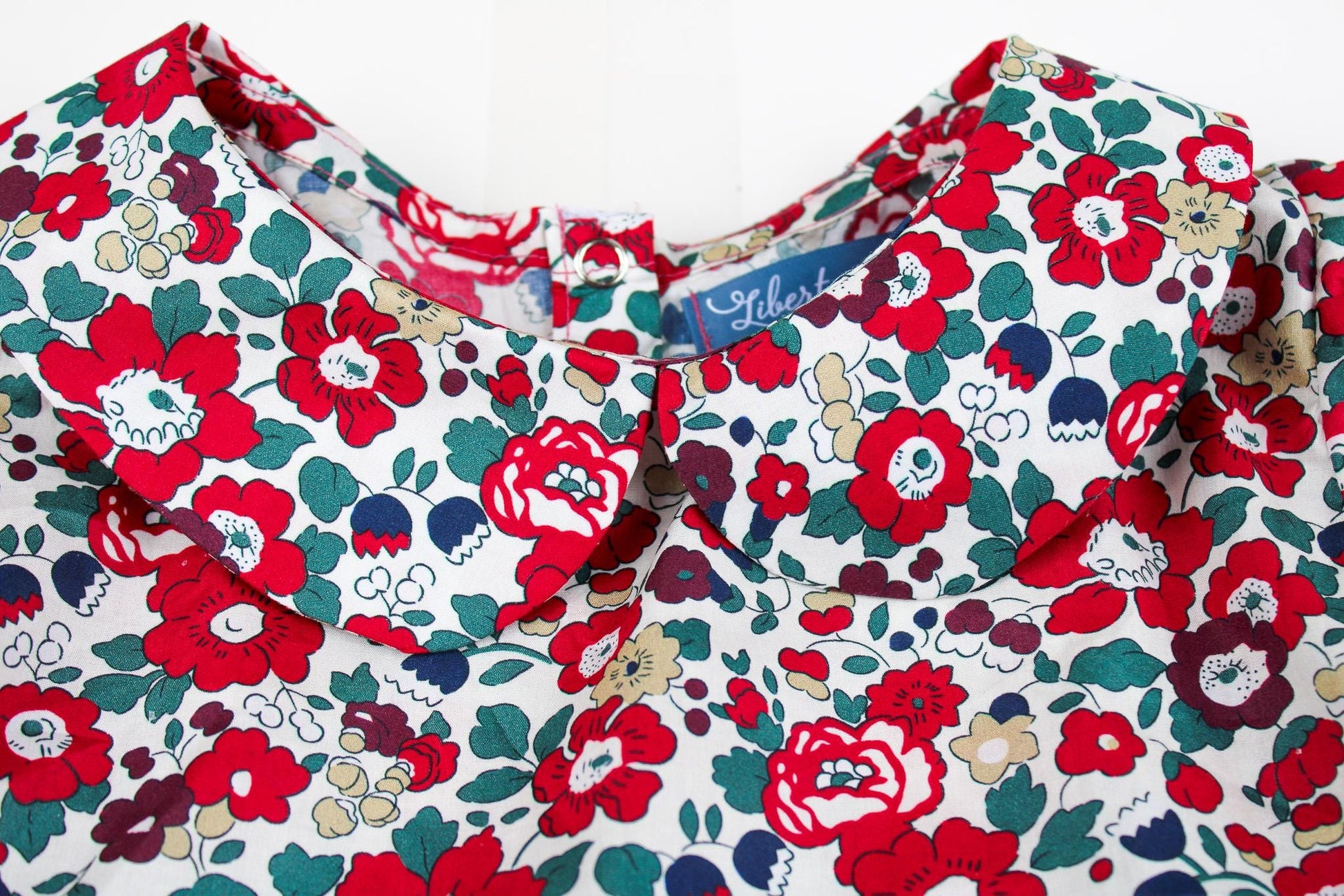 CHRISTMAS Liberty Girl Blouse - Peter Pan Collar - Liberty Of London Floral Print Fabric - Long Sleeve Girl Blouse - Botanical Ditsy Flower