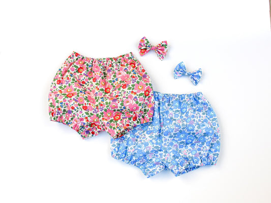 LIBERTY Baby Bloomer - Bermuda - Liberty London Nappy Cover - Floral Print Cotton Shorts - Liberty Print Fabric Bloomer - Baby Nappy Cover