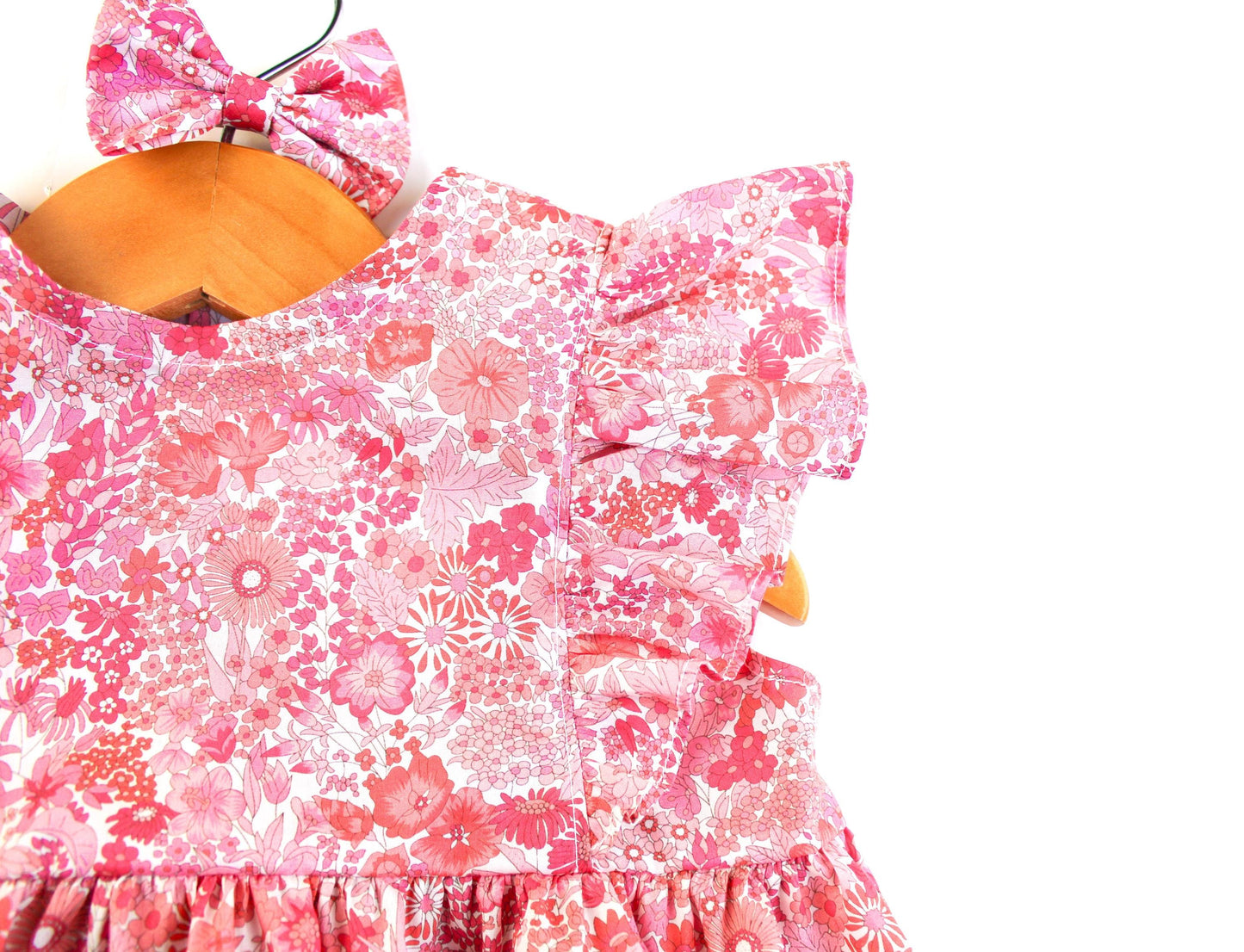 Liberty Bubble Romper, Liberty Print Romper, Liberty Baby Clothing, Liberty of London, Baby Pink Romper, Pretty Ditsy Romper, Baptism Baby