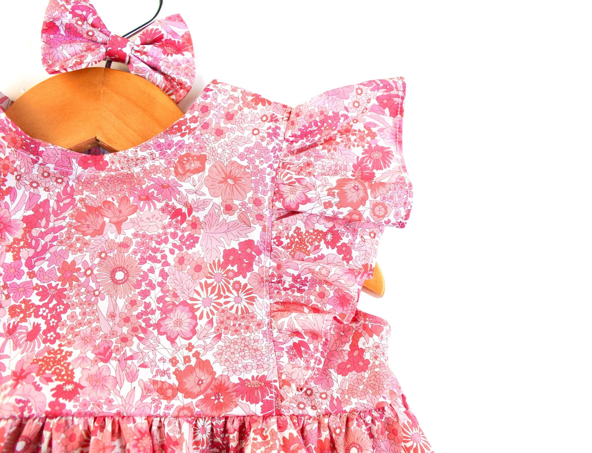 Liberty Bubble Romper, Liberty Print Romper, Liberty Baby Clothing, Liberty of London, Baby Pink Romper, Pretty Ditsy Romper, Baptism Baby