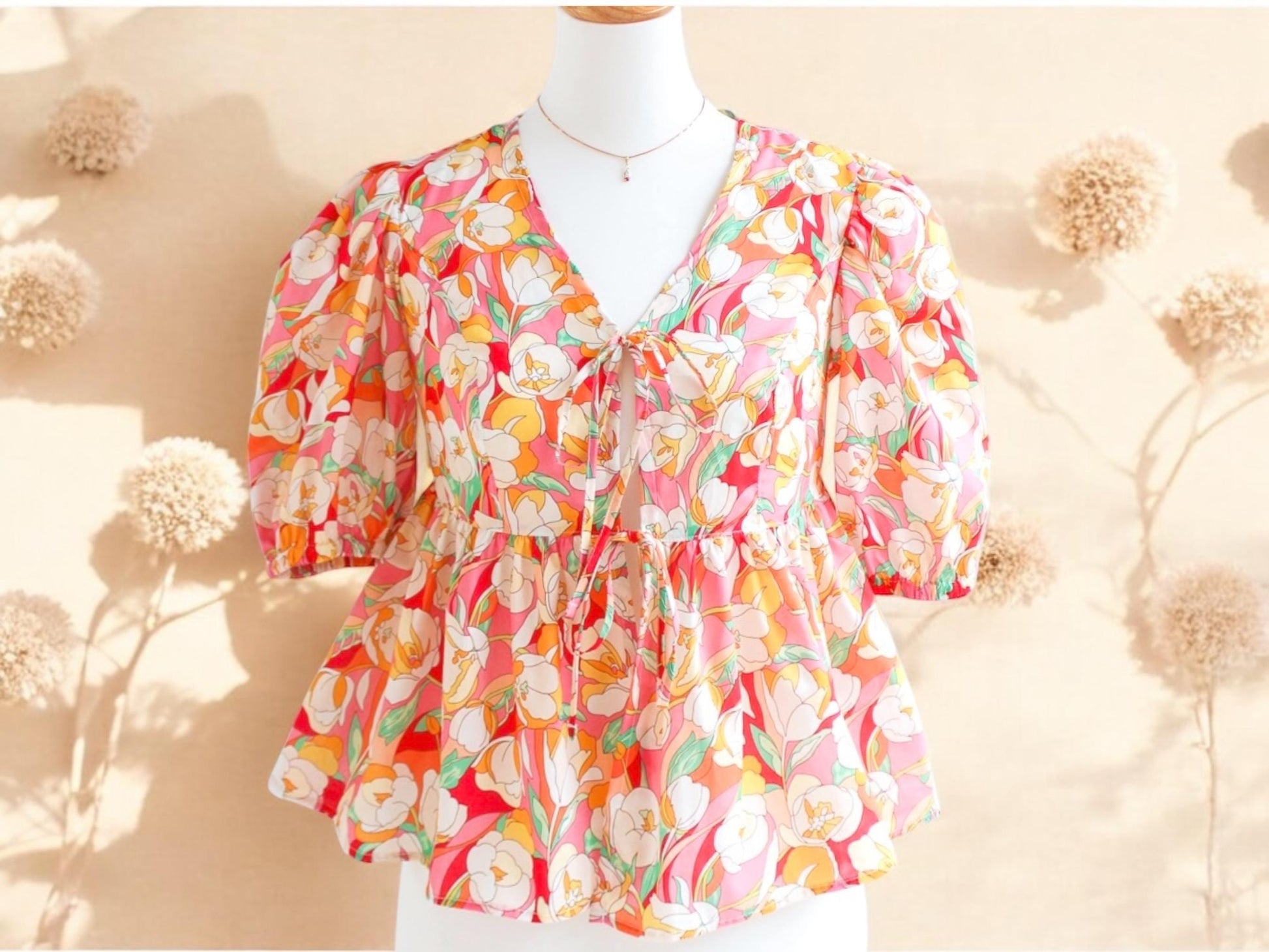 Liberty of London Woman V Neck Peplum Blouse