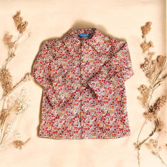 Liberty of London boy shirt - Liberty Fabric Print Shirt - Long Sleeve Button Up Boy Shirt - Back To School - Button Through Liberty Shirt