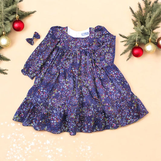 CHRISTMAS girl dress - Liberty of London Christmas dress - Christmas gift baby girls - Liberty cotton tana lawn - Long Sleeve Girl Dress