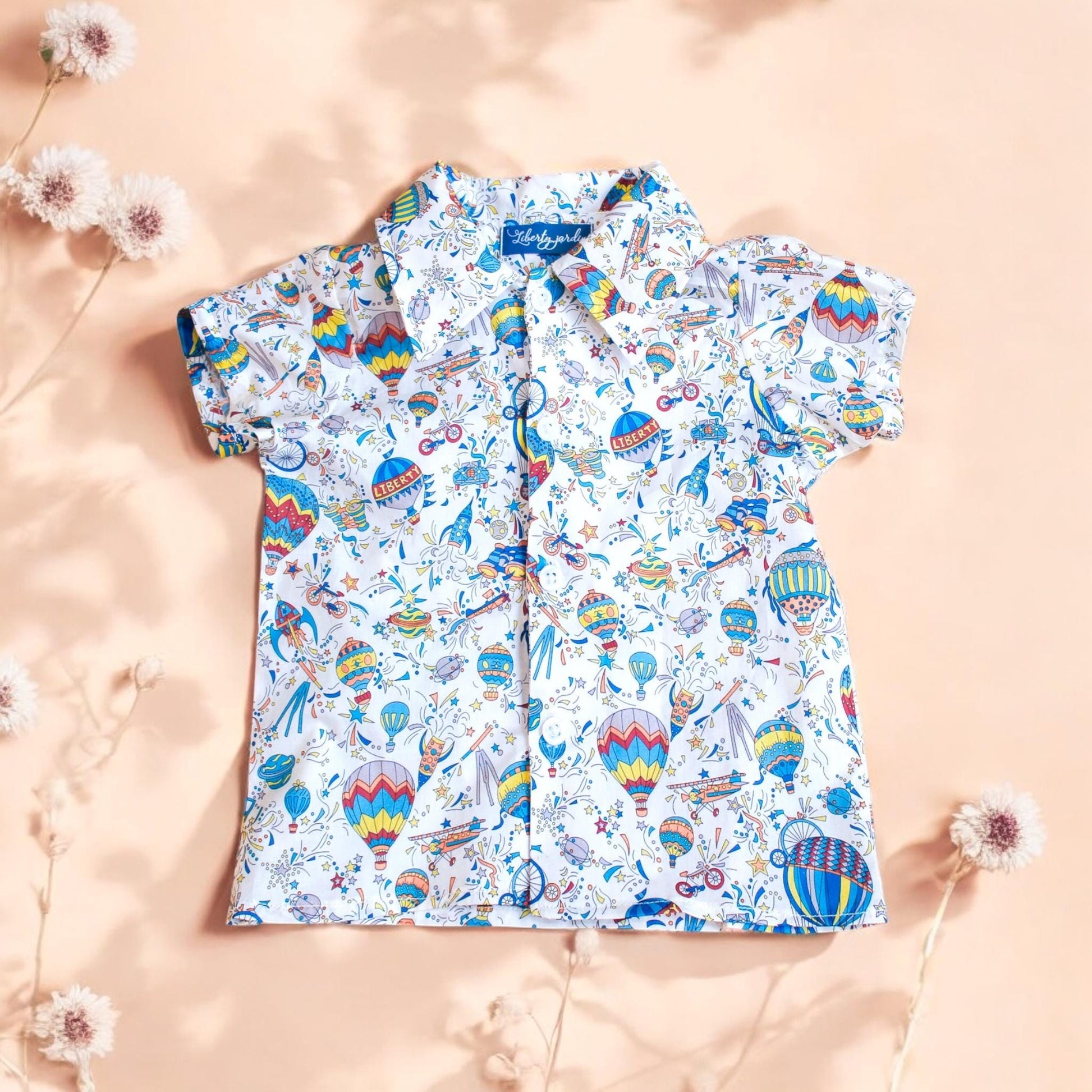 Liberty of London boy shirt with short sleeves button up