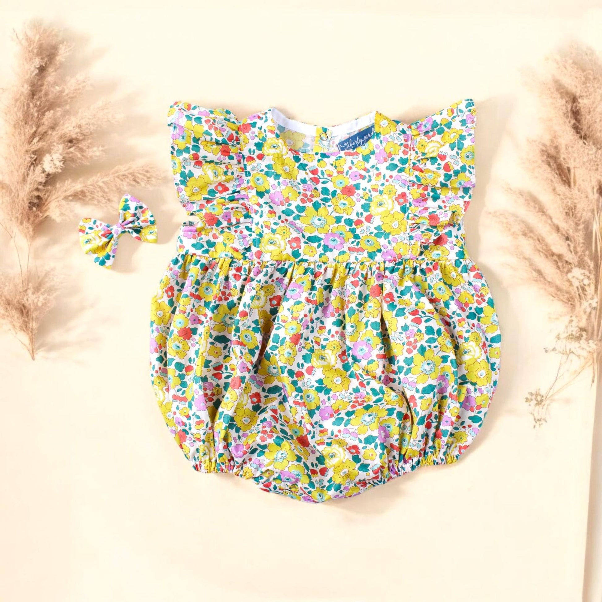 Liberty of London Sleeveless Baby Girl Bubble Romper