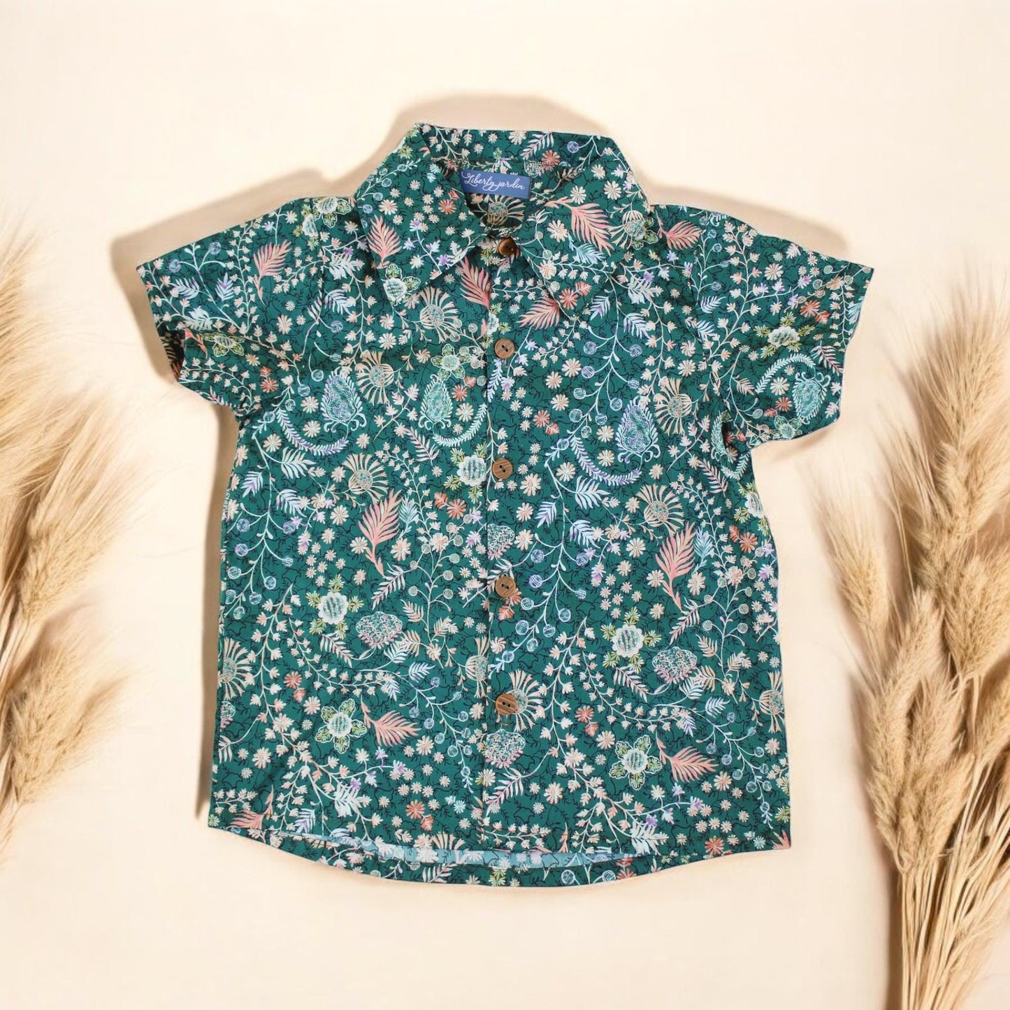 Liberty of London boy shirt With Short Sleeves Button Up