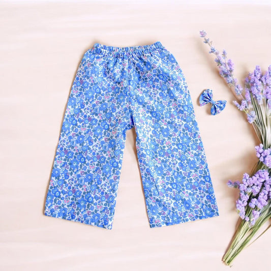 Liberty London children wide leg pants palazzo pants summer pants with elastic waist comfortable silky cotton tana lawn