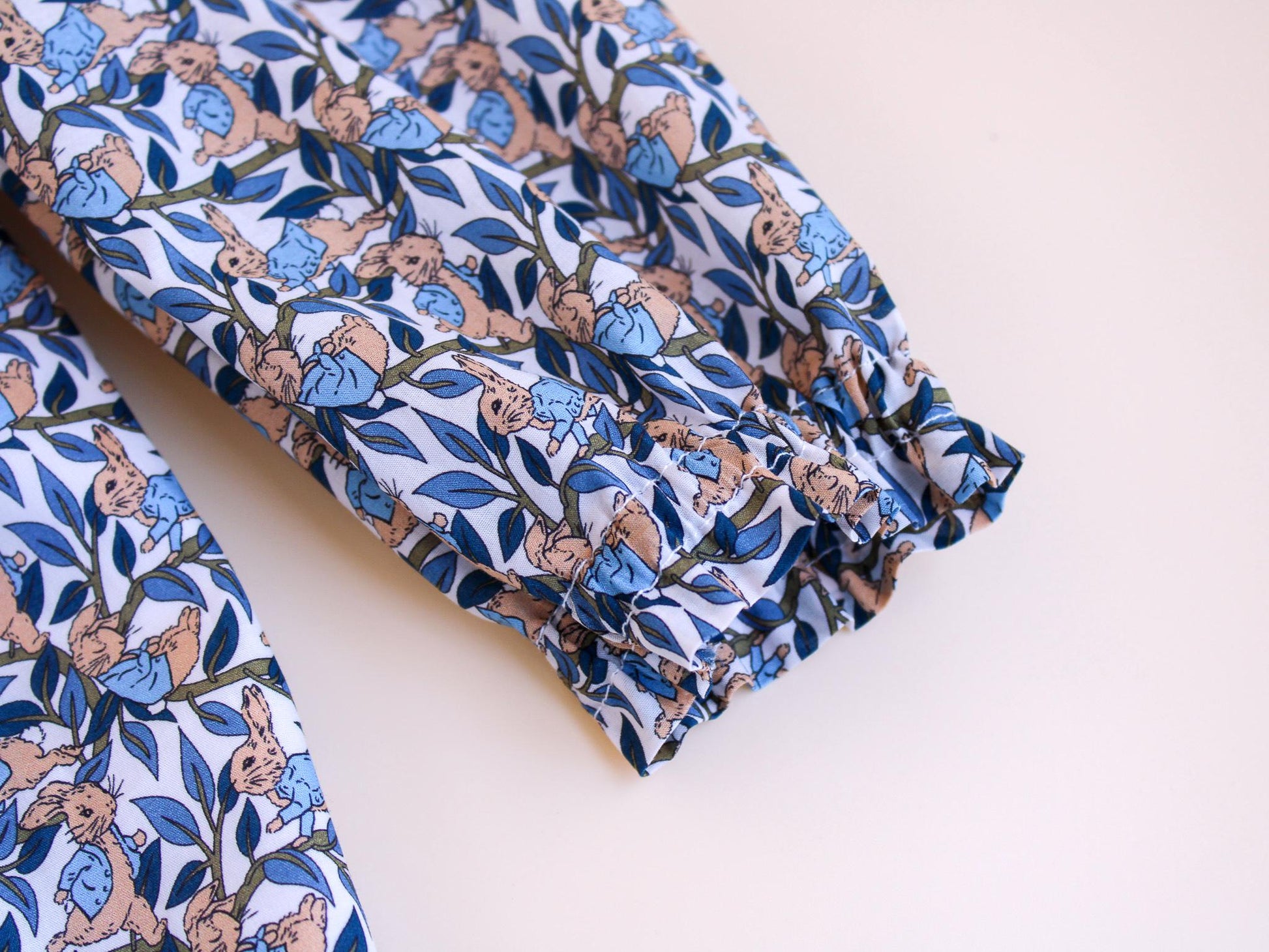 Liberty of London dress With Peter Pan Collar and Long Sleeves - Liberty Peter Rabbit