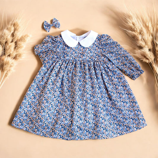 Liberty of London dress With Peter Pan Collar and Long Sleeves - Liberty Peter Rabbit