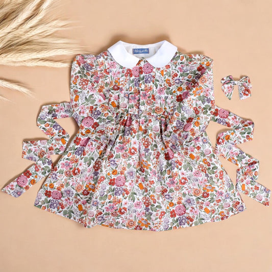 Liberty of London dress With Peter Pan Collar and Long Sleeves