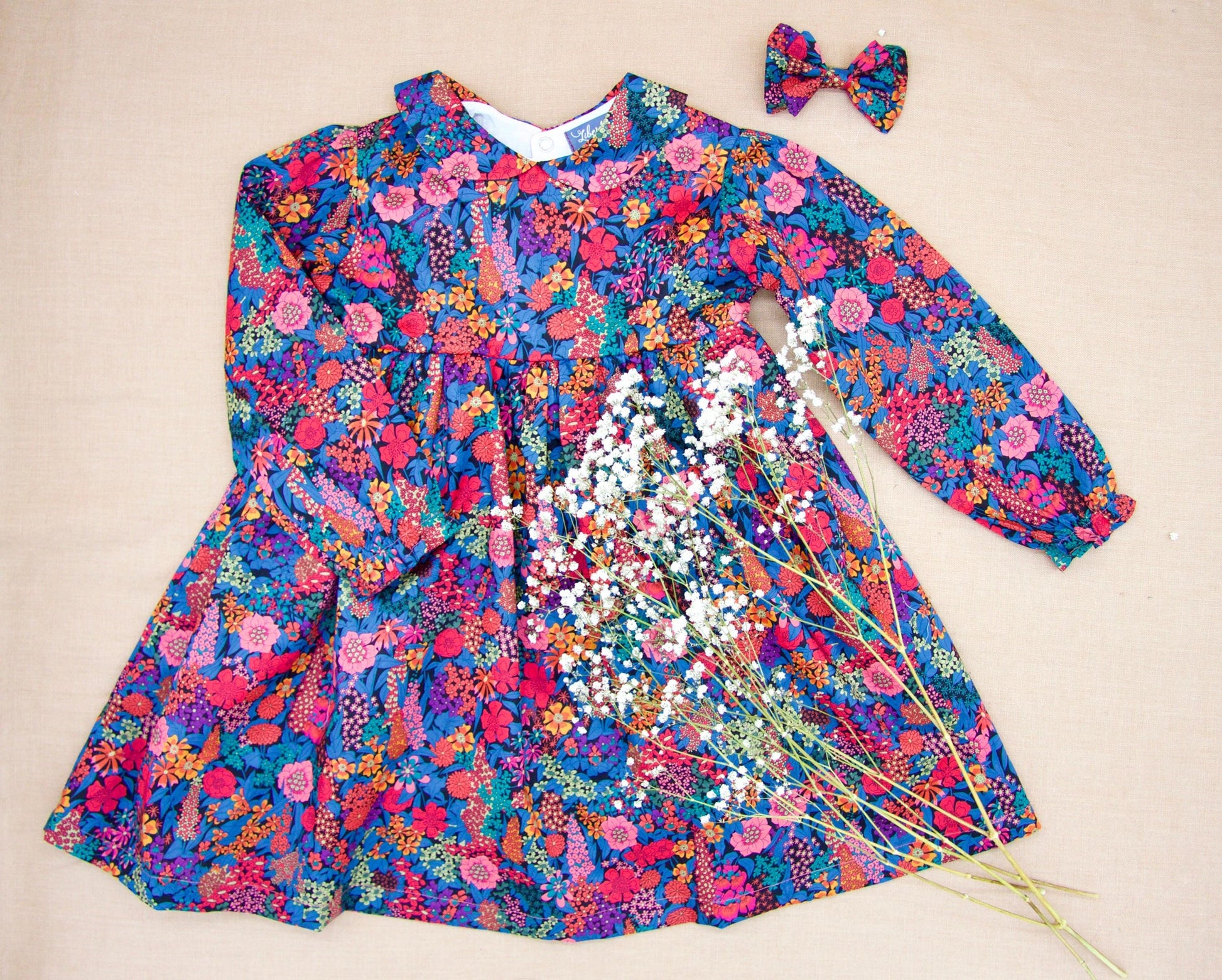 Liberty of London dress With Peter Pan Collar and Long Sleeves