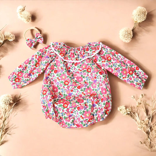 Liberty Baby Romper, Liberty Baby Bubble, Liberty of London, Liberty Print Fabric, Liberty Floral Print, New Born Gift, First Birthday Gift