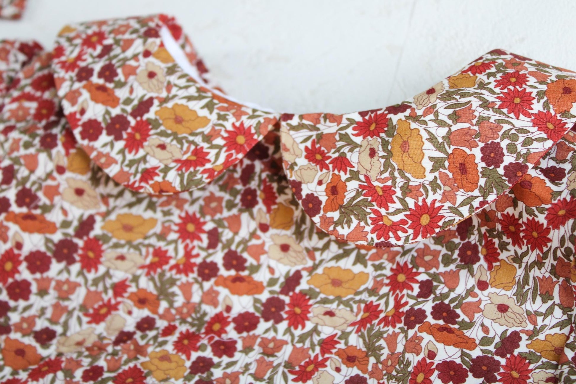 Liberty of London Baby bubble romper - Unisex baby Bubble - Peter Pan collar - long sleeve romper - Liberty fabric print - cotton tana lawn
