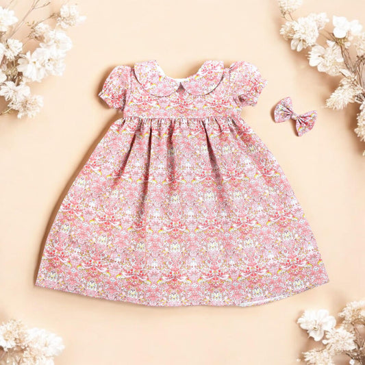 Liberty Print Dress, Peter Pan Collar, Liberty of London, Floral Print dress, Christening Dress, First Birthday Dress, Liberty baby Clothes
