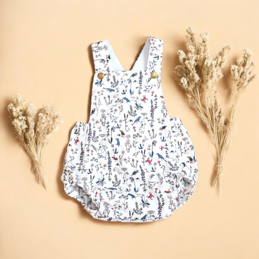 Liberty of London Baby Bubble Romper, Suspender Unisex Baby Bubble Romper - M and M bubbles - First Birthday - Christening Baptism Romper