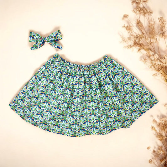 Liberty of London girl skirt with matching hair bow